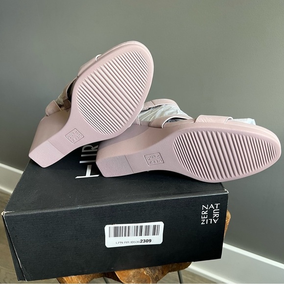 Naturalizer Womens Ignite Purple Adjustable Leather Wedge Sandals Shoes NWT - Picture 5 of 7